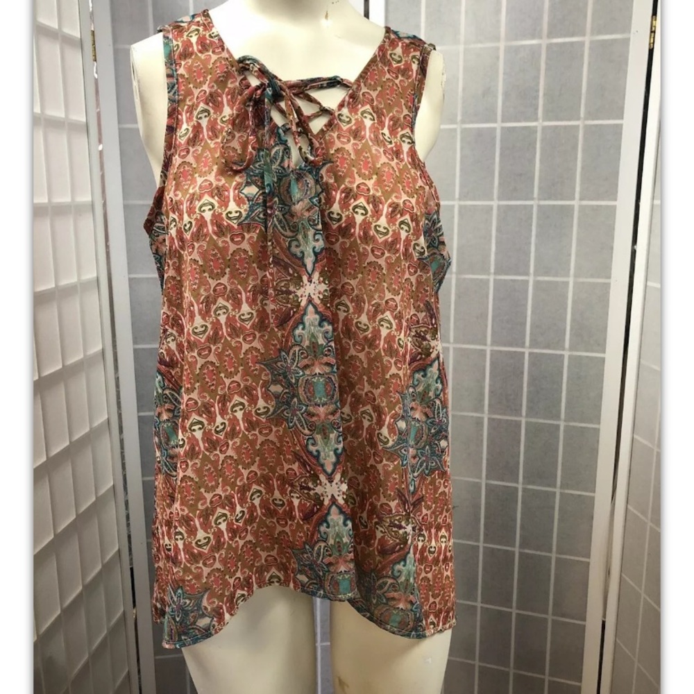 Oppa, blouse, multicolor, sleeveless, size M.: